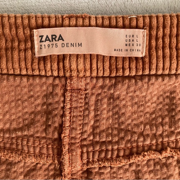 ZARA corduroy mini skirt size large - Picture 2 of 10